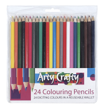Arty Crafty 24pc Colouring Pencil Set